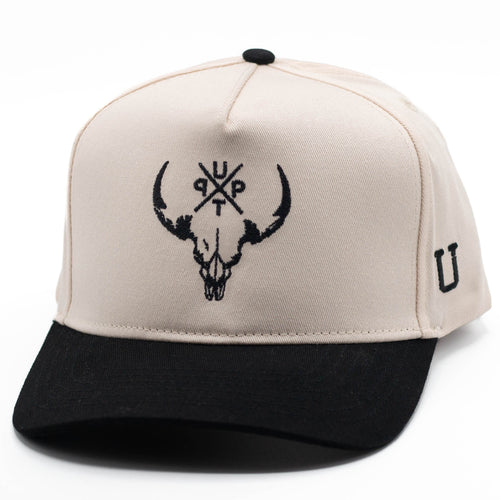 UPTOP WESTERN SKULL 2-TONE SNAPBACK HAT