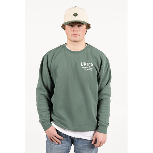 UPTOP ESTABLISHED PIGMENT CREW SWEATSHIRT