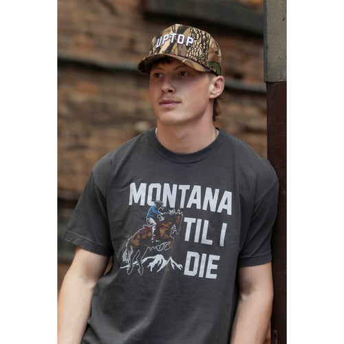UPTOP MONTANA TIL I DIE COWBOY TEE
