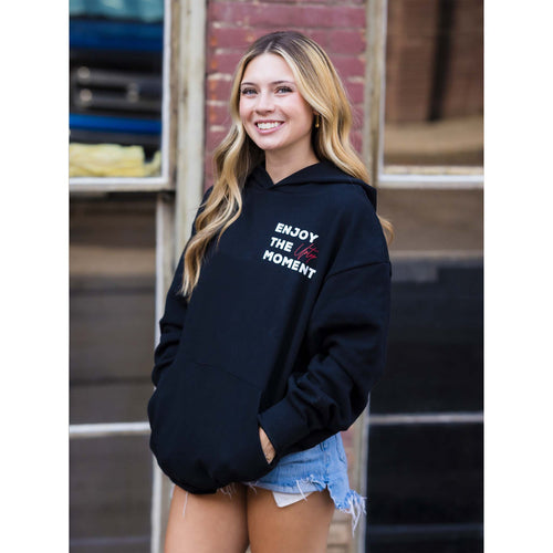 UPTOP ENJOY THE MOMENT SCRIPT PIGMENT HOODIE