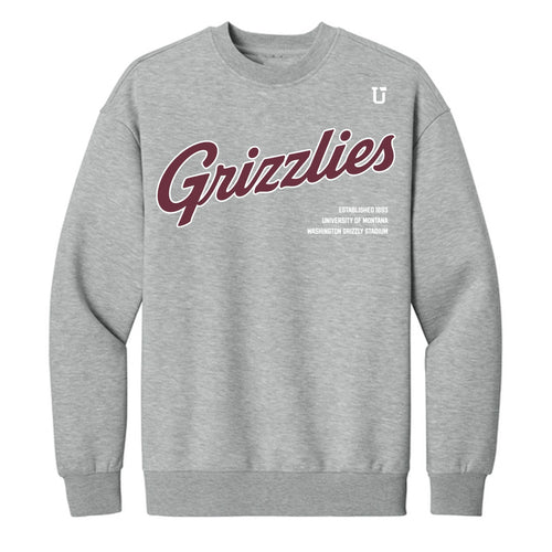 UPTOP // GRIZZLIES SCRIPT CREWNECK SWEATSHIRT