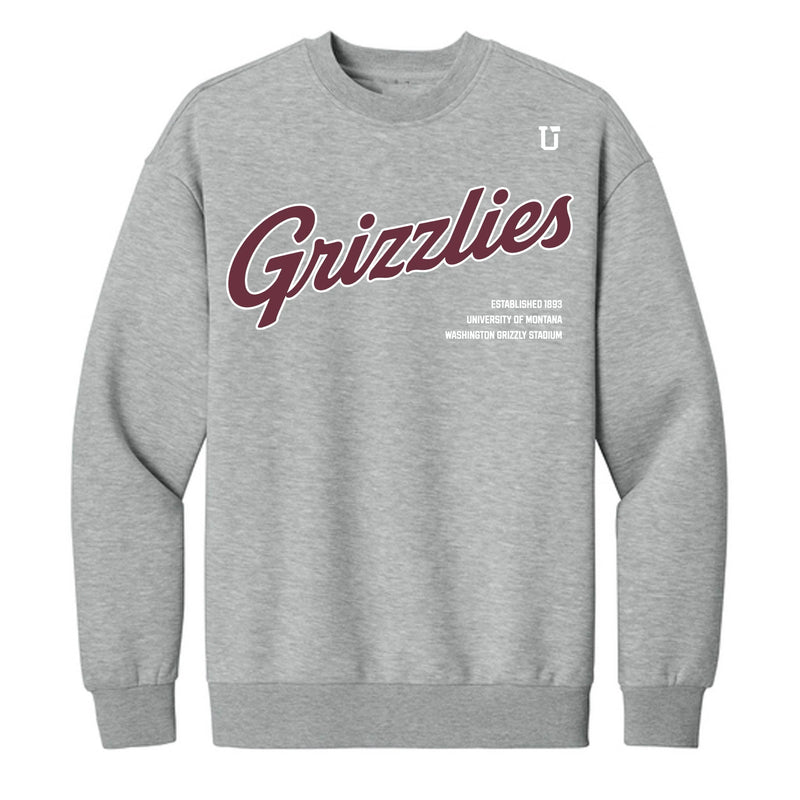 UPTOP // GRIZZLIES SCRIPT CREWNECK SWEATSHIRT