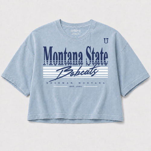 UPTOP // MSU LEGACY STRIPE WOMEN'S RELAXED CROP TEE