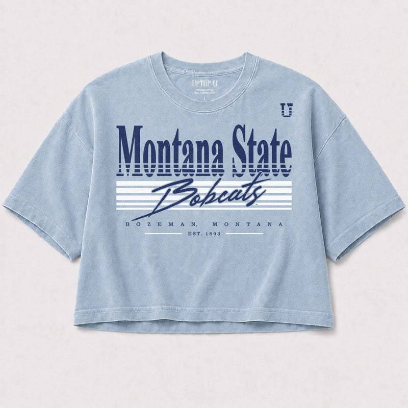UPTOP // MSU LEGACY STRIPE WOMEN'S RELAXED CROP TEE