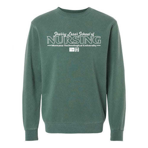 UPTOP / MONTANA TECH NURSING PIGMENT CREW SWEATSHIRT