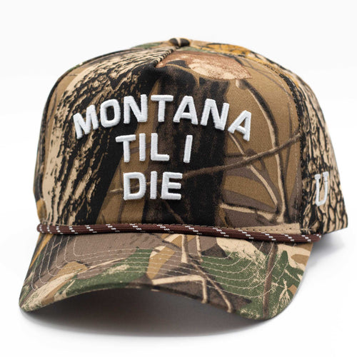 UPTOP MONTANA TIL I DIE CAMO SNAPBACK HAT