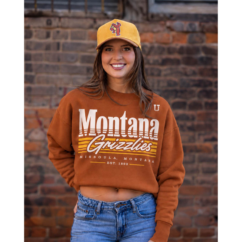 UPTOP // WOMEN'S VINTAGE GRIZ LEGACY STRIPE HEAVYWEIGHT SWEATSHIRT