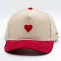 UPTOP HEART 2-TONE CORDUROY HAT