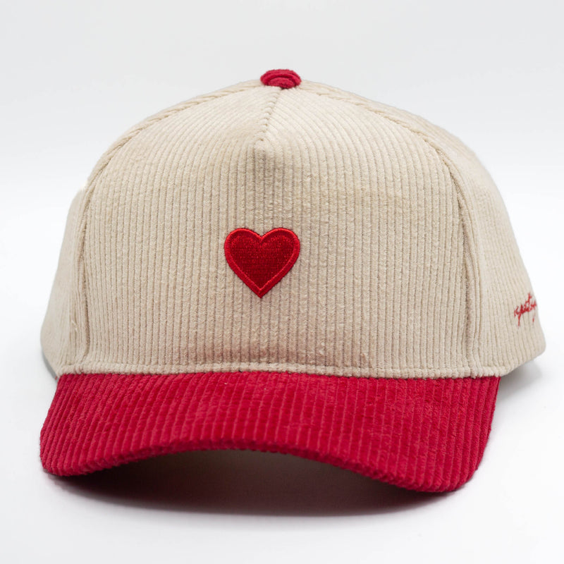 UPTOP HEART 2-TONE CORDUROY HAT