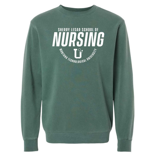 UPTOP / MONTANA TECH NURSING PIGMENT CREW SWEATSHIRT