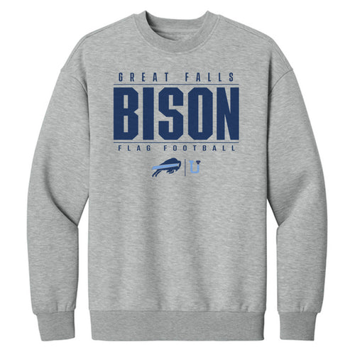UPTOP / GREAT FALLS BISON FLAG FOOTBALL HEAVYWEIGHT CREWNECK SWEATSHIRT