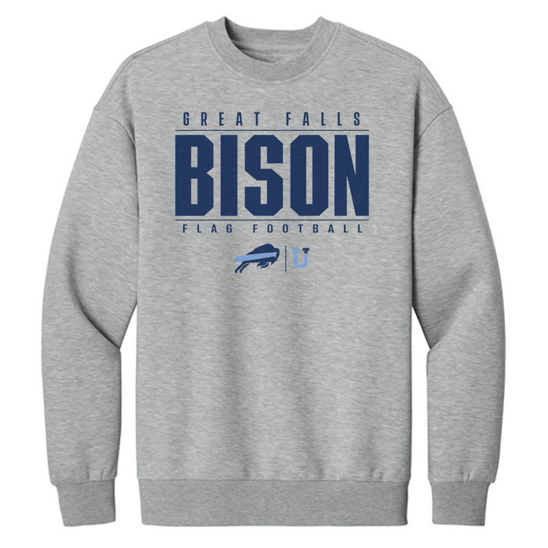 UPTOP / GREAT FALLS BISON FLAG FOOTBALL HEAVYWEIGHT CREWNECK SWEATSHIRT