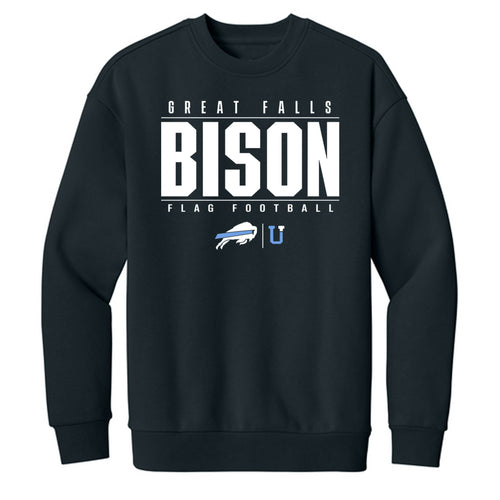 UPTOP / GREAT FALLS BISON FLAG FOOTBALL HEAVYWEIGHT CREWNECK SWEATSHIRT