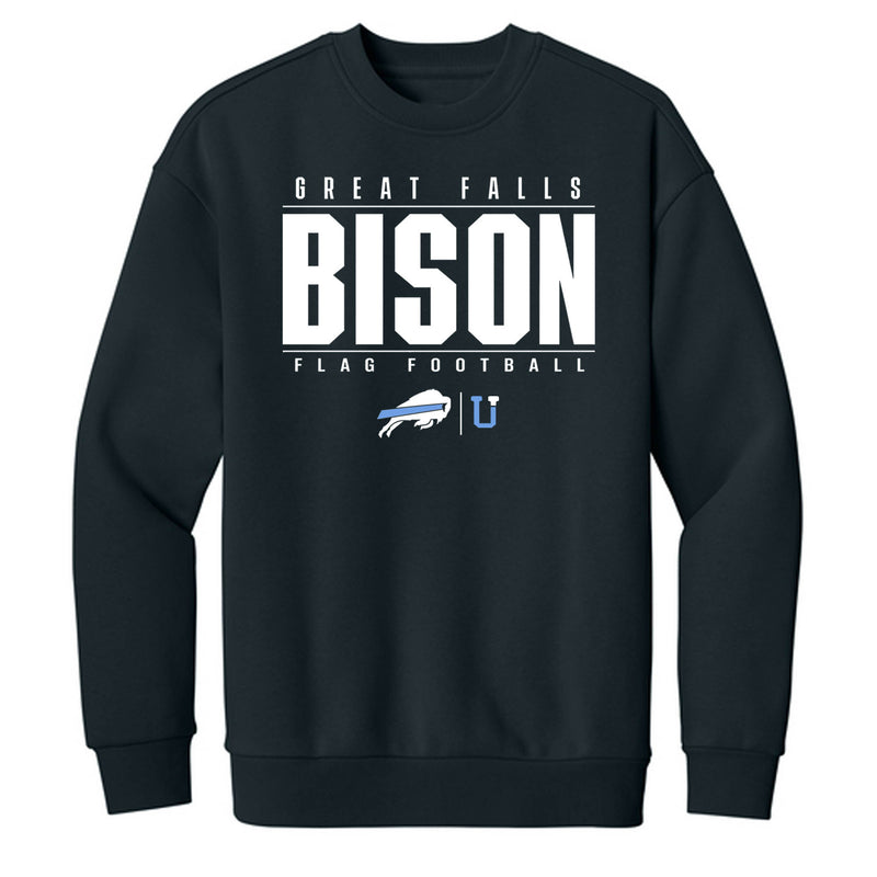 UPTOP / GREAT FALLS BISON FLAG FOOTBALL HEAVYWEIGHT CREWNECK SWEATSHIRT