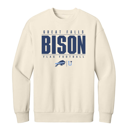 UPTOP / GREAT FALLS BISON FLAG FOOTBALL HEAVYWEIGHT CREWNECK SWEATSHIRT