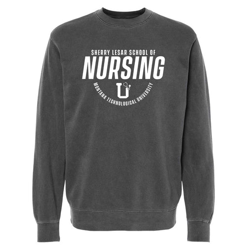 UPTOP / MONTANA TECH NURSING PIGMENT CREW SWEATSHIRT