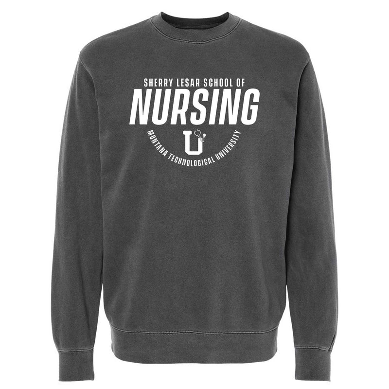 UPTOP / MONTANA TECH NURSING PIGMENT CREW SWEATSHIRT