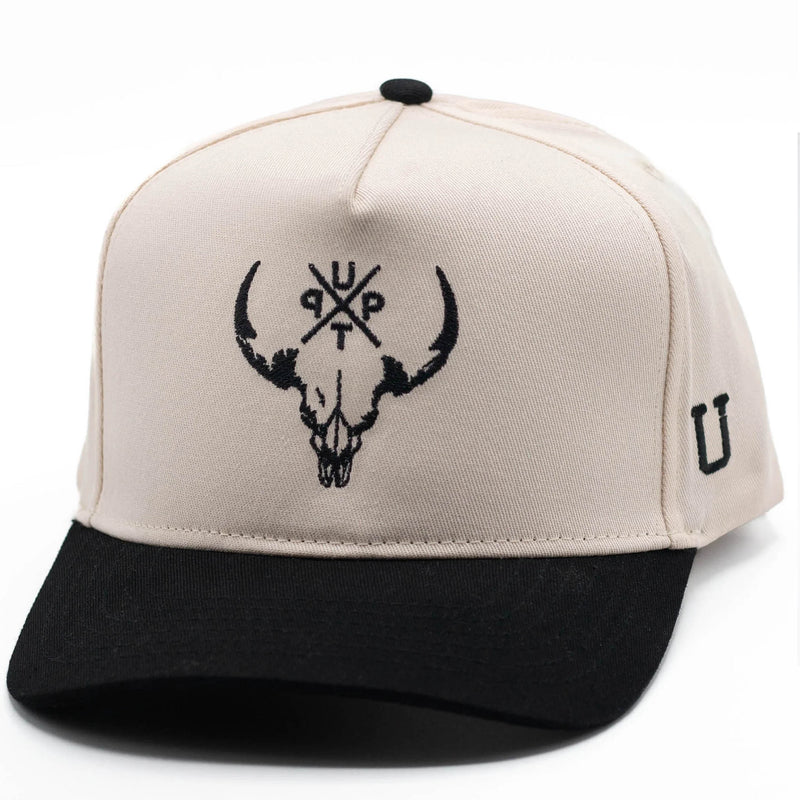 UPTOP WESTERN SKULL 2-TONE SNAPBACK HAT