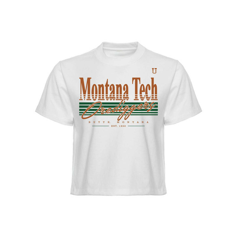 UPTOP / MT TECH LEGACY STRIPE WOMEN'S CROP TEE