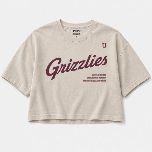 UPTOP // GRIZZLIES SCRIPT WOMEN'S CROP TEE