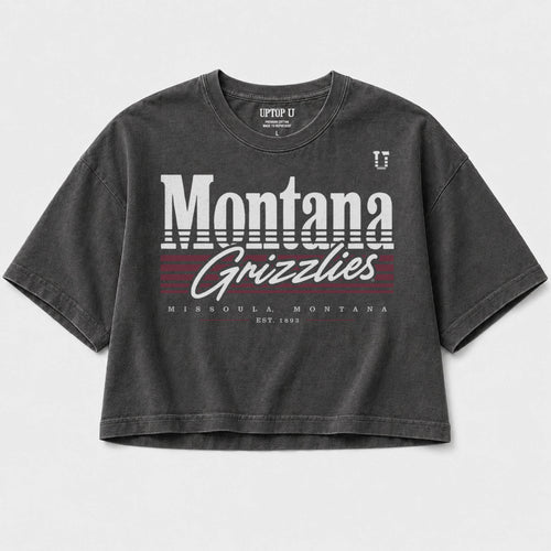 UPTOP // GRIZ LEGACY STRIPE WOMEN'S RELAXED CROP TEE
